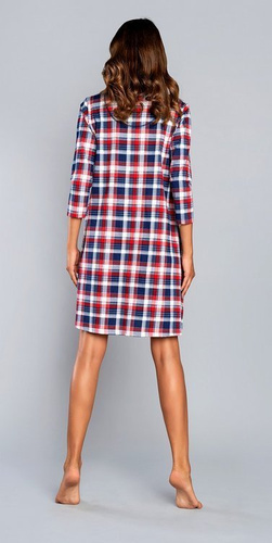 Rugia koszula nocna ciążowa i do karmienia rękaw 3/4  Italian Fashion- granat 