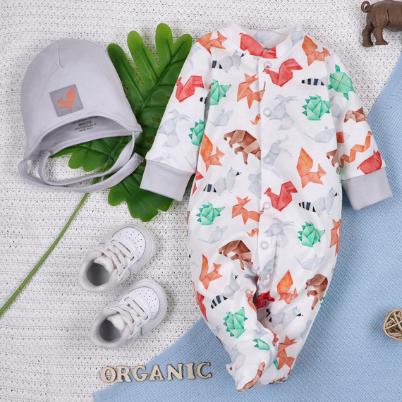 ABN-5386 Fun Origami Pajacyk z bawełny organicznej Nini druk