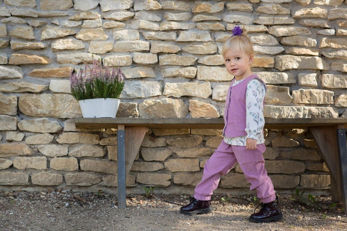 "My Garden" Pinokio Kamizelka na guziki - róż