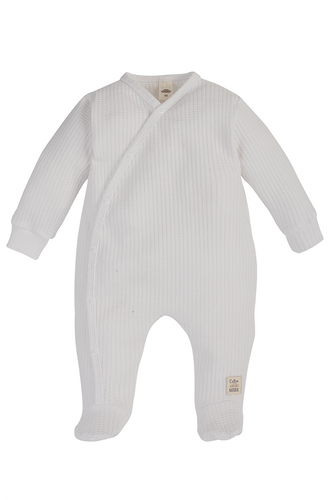 "Natural Waffel" Makoma Pajacyk niemowlęcy white