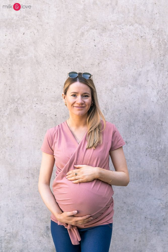 Bluzka do kangurowania milk and love dla mamy Milk&Love błękitny