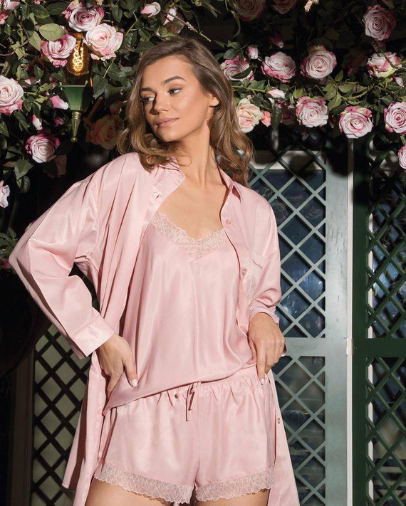 Noelle Short Piżama damska Aruelle - różowy