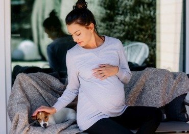 Vodo bluza ciążowa 9fashion szary