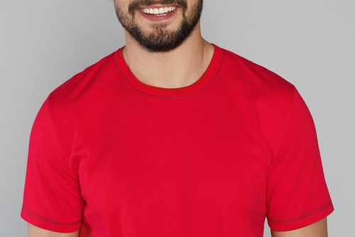 Narwik Piżama Męska krótki rękaw, długie spodnie Italian Fashion-  czerwony/druk