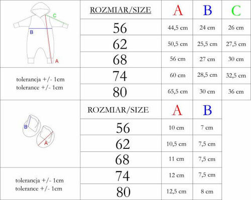 216271 Lala Nicol Pajacyk dresowy z podszewką 