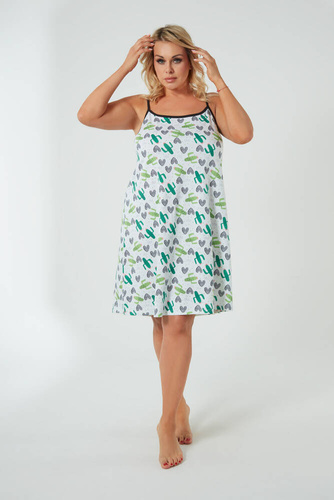 Picos koszula nocna, wąskie ramiączko Italian Fashion - druk