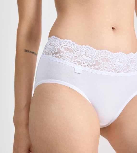 Romance Midi Figi Damskie Sloggi - white