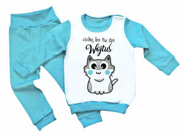 Cicho bo tu śpię Moocha Piżamka dziecięca z imieniem