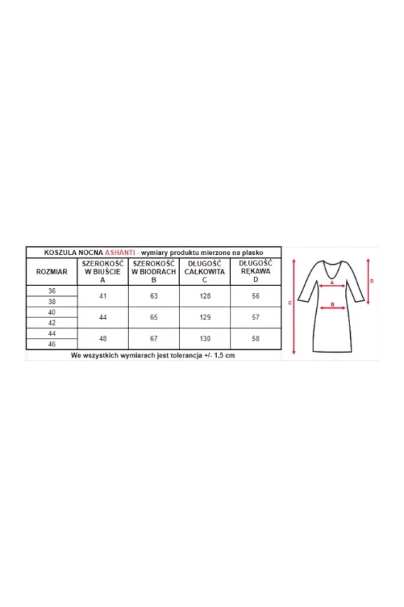 86551 Ashanti Koszula nocna Mewa biały