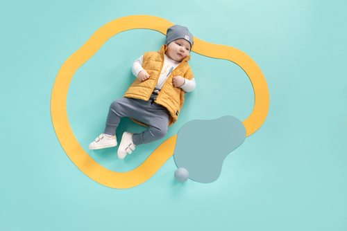 Fun Time Pinokio Kamizelka pikowana - żółty