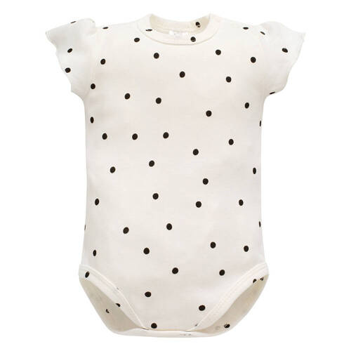 Tres Bien Pinokio Body niemowlęce  - ecru groszki