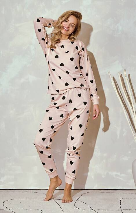 3206 Hannah Piżama damska Taro - brudny róż