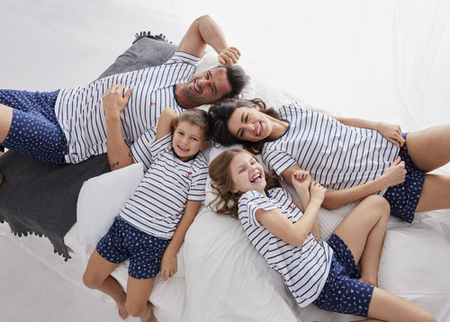 801/111 802/111 Marine Piżama chłopięca Cornette biały-granatowy