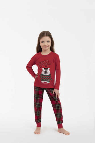 Tess Italian Fashion Piżama dziecięca - czerwony/druk 