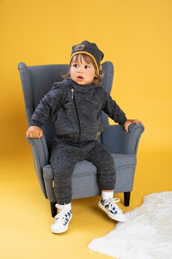 Bluza dresowa rozpinana 173275 "Prince" Nicol - grafit