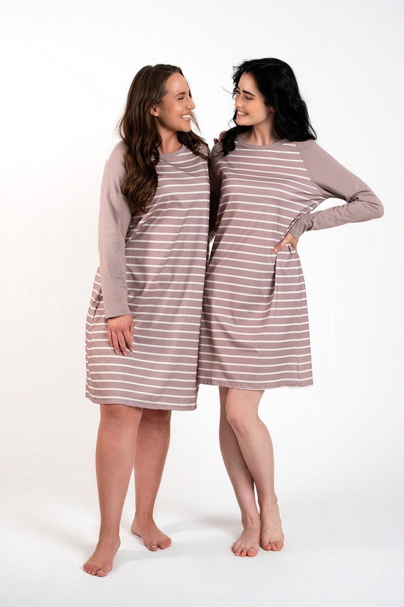 Oda koszula nocna Italian Fashion - druk cappuccino