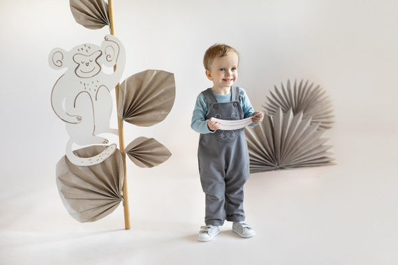 Slow Life Pinokio Ogrodniczki niemowlęce - grafit