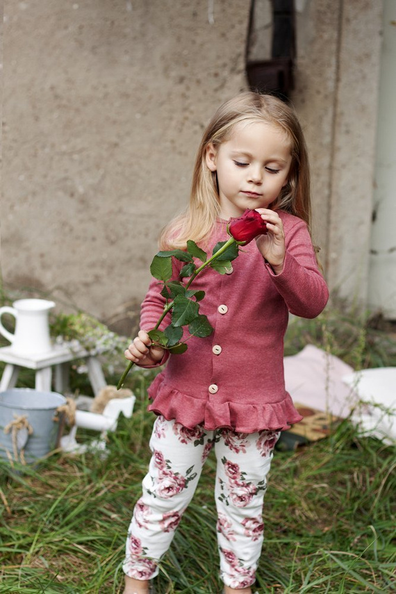 "ROSES" MakomaTunika dla dziewczynki bordowy 