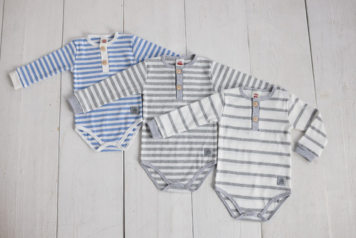 "Greco" Makoma Body dzidziuś z długim rękawem niebieski