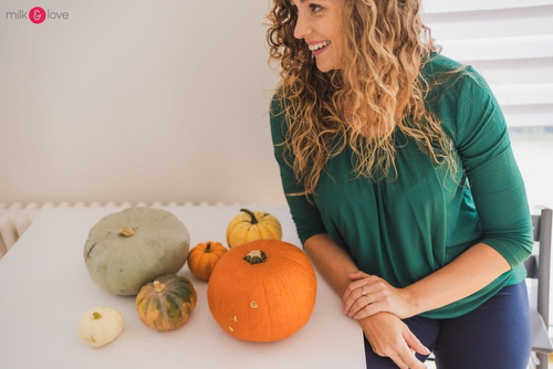 Kangaroo Milk&Love bluzka ciążowa i do karmienia z rękawem 7/8 butelkowa zieleń 