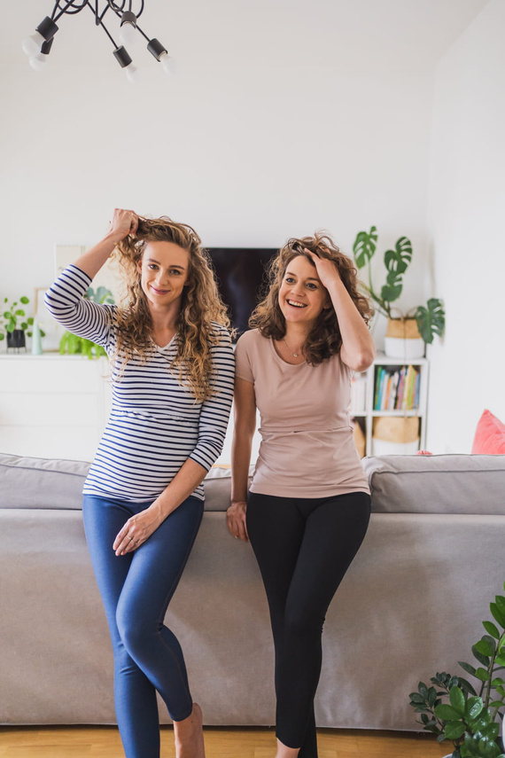 Milk Shirt Milk&Love Bluzka ciążowa i do karmienia w granatowo-białe paski