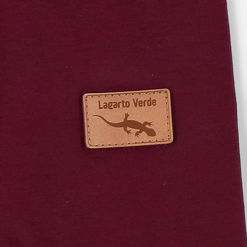 KAR-0041/BOR Legginsy dziewczęce Lagarto Verde  bordowy 