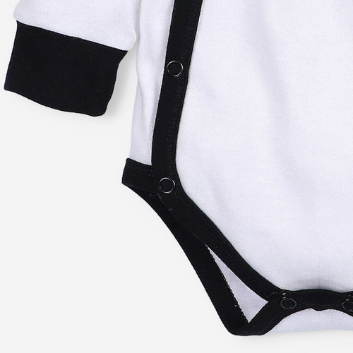 Alfabet Body kopertowe z bawełny organicznej Nini biały