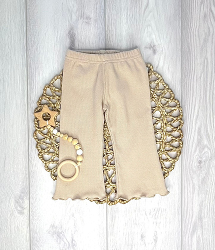 LJ816 Mamatti Legginsy dziewczęce dzwony - brązowy 