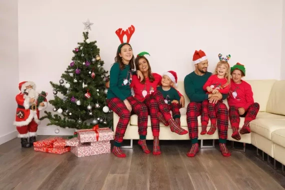 Narwik Piżama Męska długi rękaw, długie spodnie Italian Fashion- zielony/druk