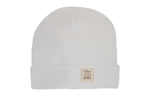 4249W "Natural Waffel" Czapeczka niemowlęca Makoma white