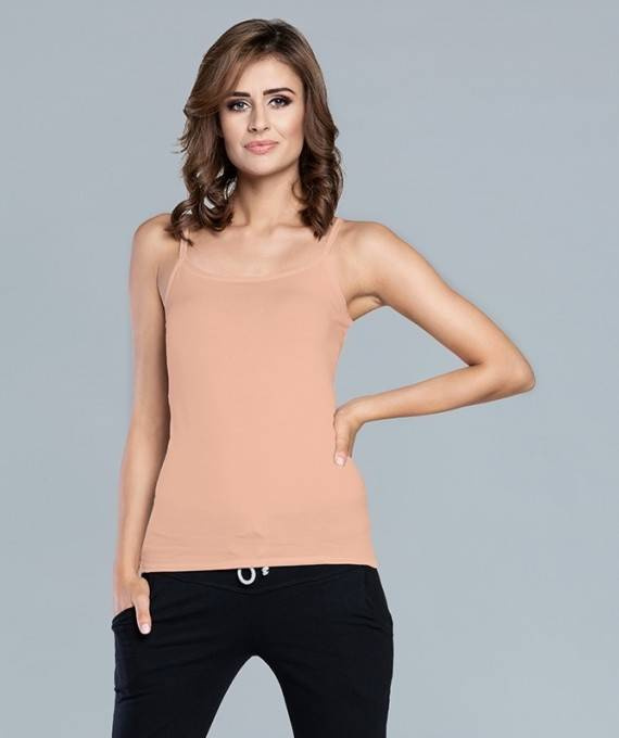 Ibiza Koszula Damska wąskie ramiączka Italian Fashion- biała