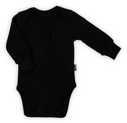 Body z długim rękawem 163536 "Magia Świąt" Nicol - czarny/ falbanka