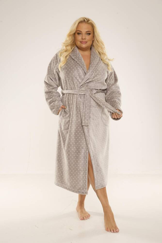 548 Melanie Długi Szlafrok damski Forex - szary