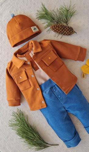 281 Jack Body Polo z długim rękawem Marija - brązowy