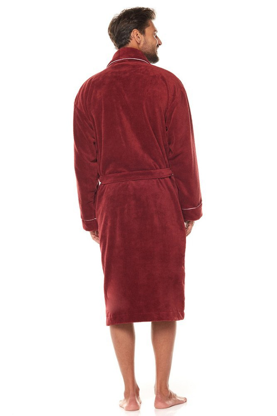 Borys Szlafrok męski wiązany w pasie L&L - grafit