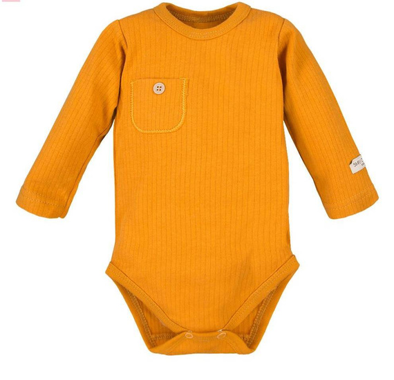 Body z długim rękawem z kieszonką "Simply Comfy" Ewa Klucze- szary melanż