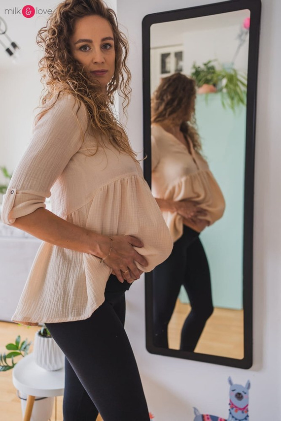 Mother Nature Milk&Love Tunika do karmienia wrzosowy