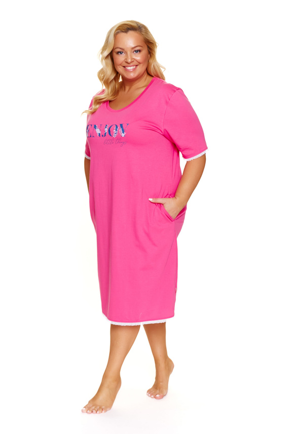 7327 Koszula Nocna Plus Size Doctor Nap Peony, bawełniana