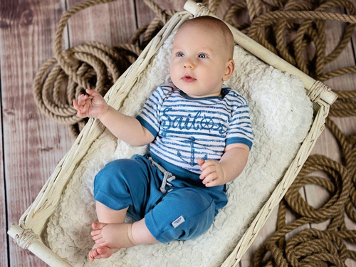 "BLUE SEA" Makoma Body z krótkim rękawem paski