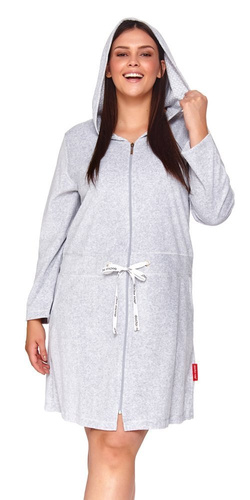 Szlafrok damski Doctor Nap SWO.1008.grey melange