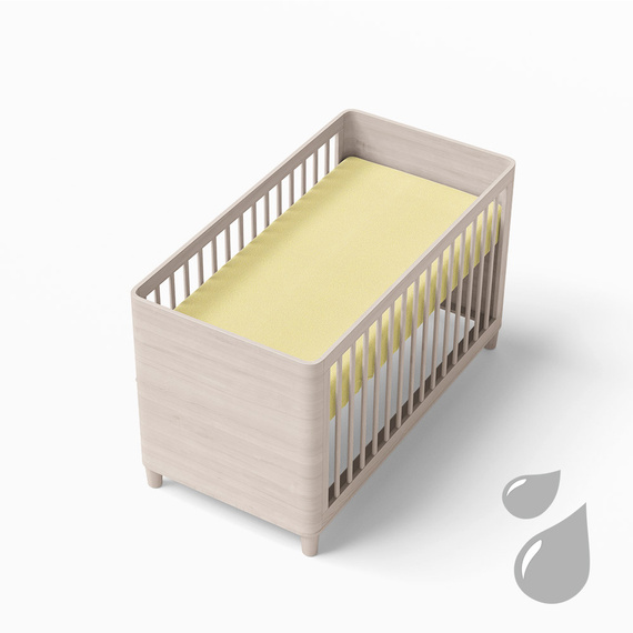 Eevi Prześcieradło frotte nieprzemakalne - żółty