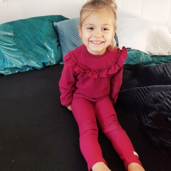 Bluza dresowa "SIMPLY COMFY" Ewa Klucze- bordo 
