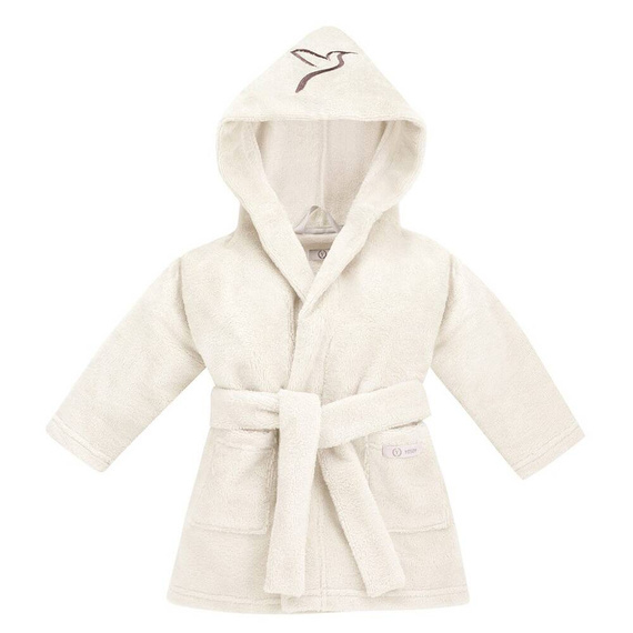 Szlafrok dziecięcy z kapturkiem Ultra Soft Yosoy - kremowy