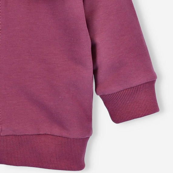 Wesoła Panda Bluza dresowa z bawełny organicznej Nini fioletowy