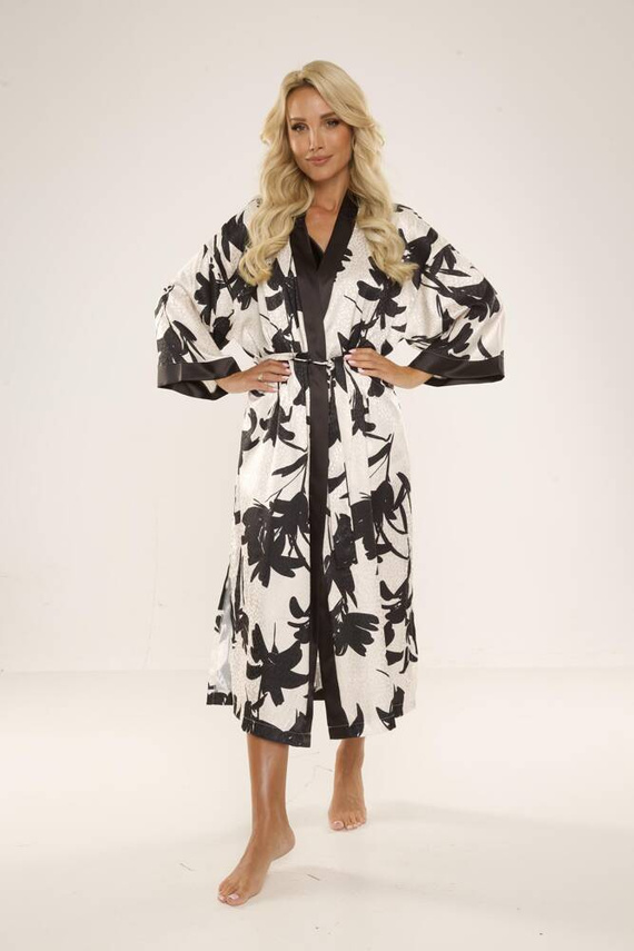 734 Brianna Szlafrok damski De Lafense - czarny