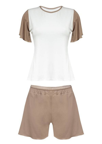 Alana Komplet Piżama Damska DKaren - Cappucino 