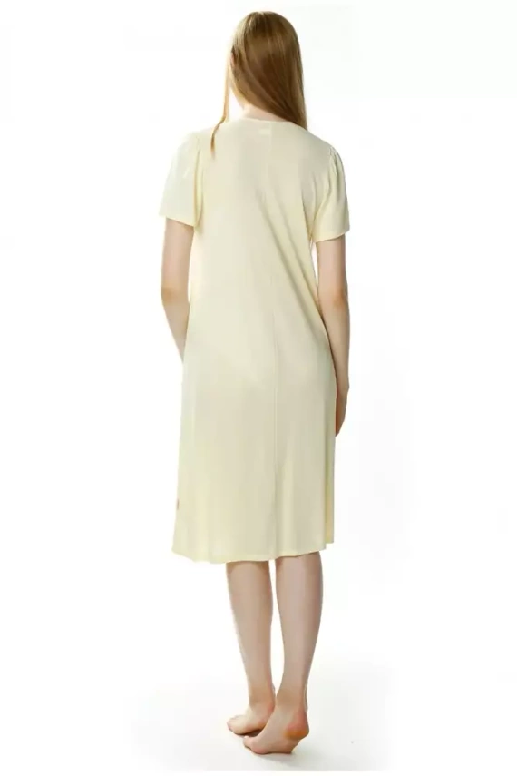 1693 Berenika halka koszula nocna damska Mewa kremowy