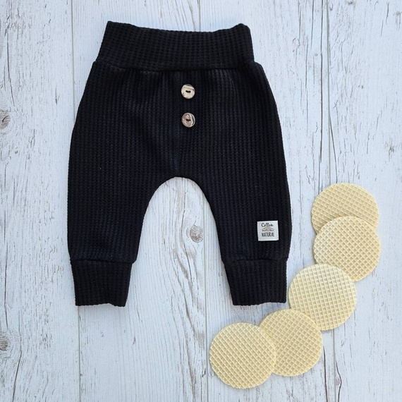 "Natural Waffel" Makoma Spodnie niemowlęce black