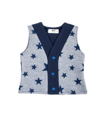 430GW Little Gentleman kamizelka w gwiazdki dla chłopca Marija - szary