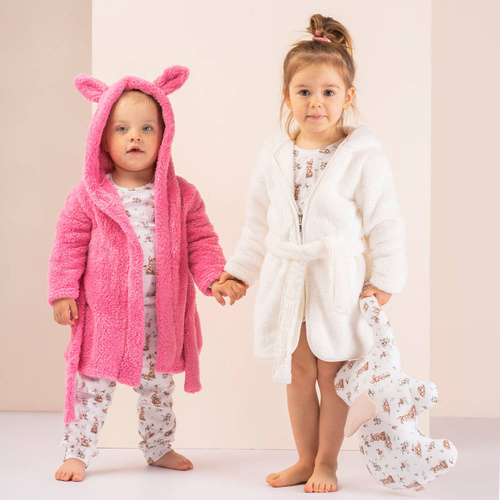 019 02 Szlafrok dziecięcy "Basic" Nicol - ecru